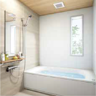 50%offのラベルと浴室